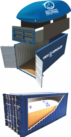 海藝坊1:20比例CEO GROUP集裝箱液袋模型 精細化航運與流動衛生設施展示